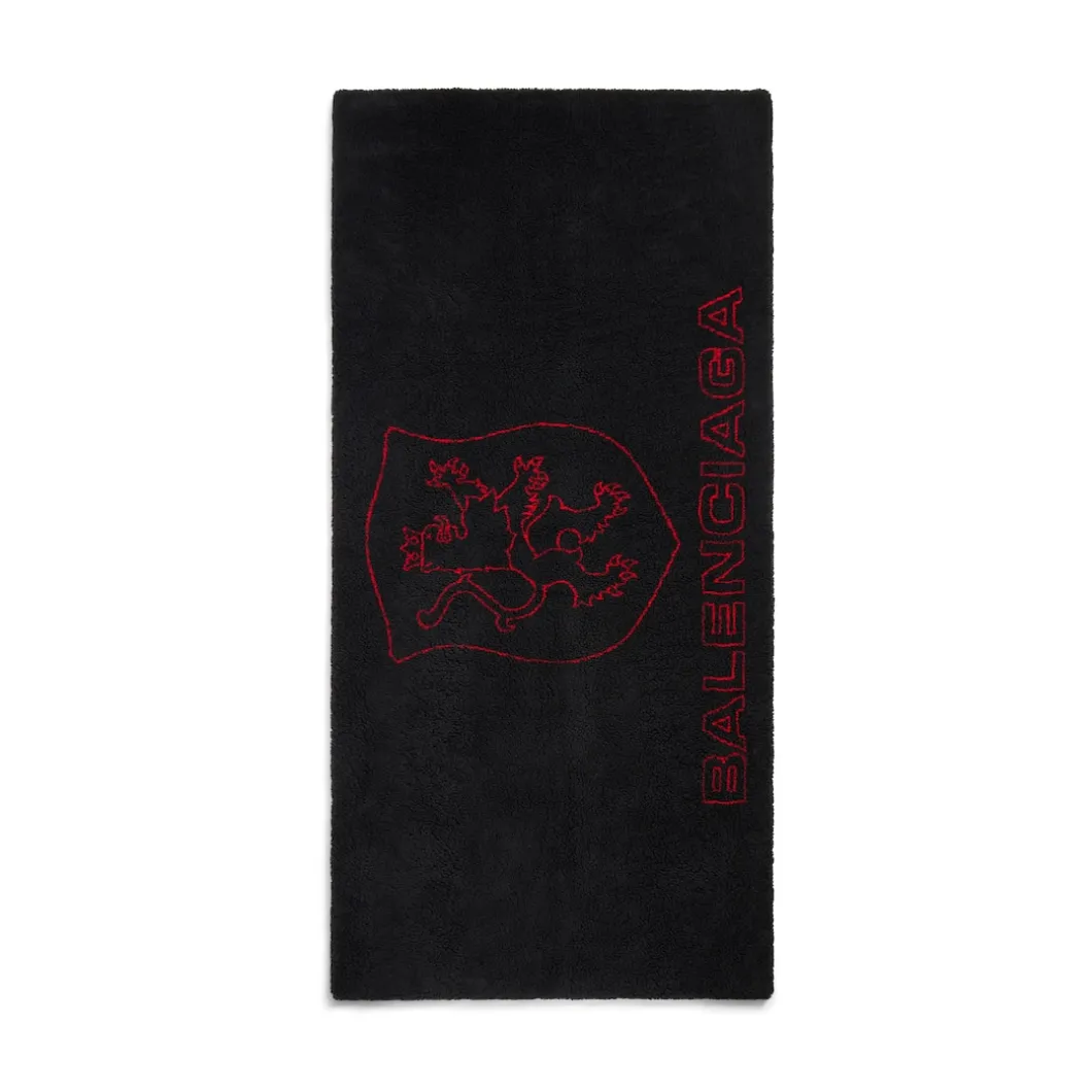 Lyon Crest Padded Stola in Black/red