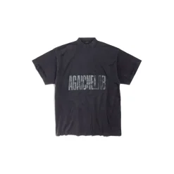 Men's Agaicnelab T-shirt Oversized Fit in Black