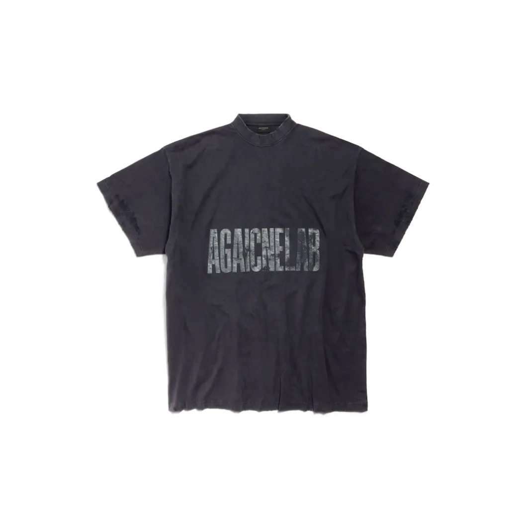 Men's Agaicnelab T-shirt Oversized Fit in Black