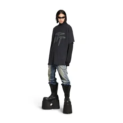 Men's 3b Liquefied T-shirt Oversized in Black/grey