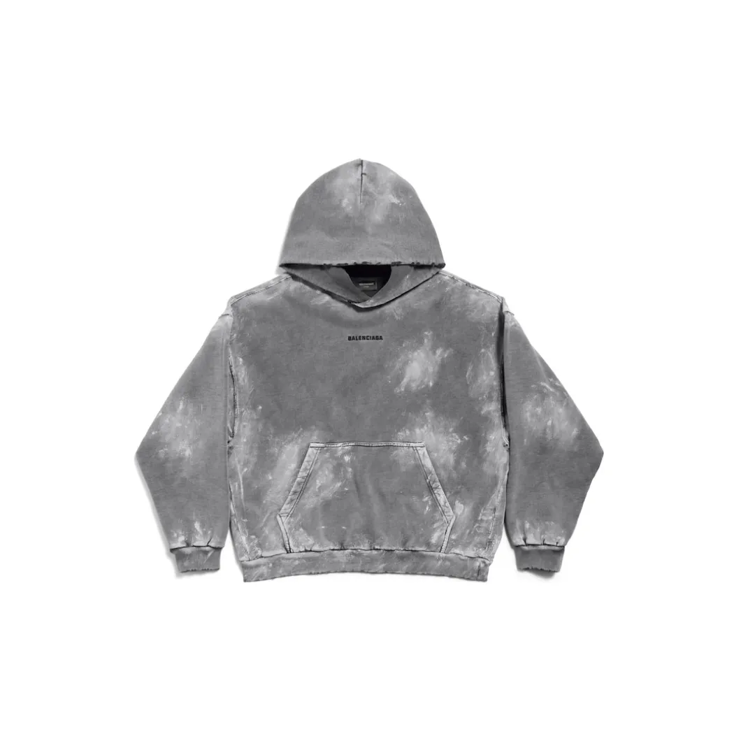 Men's Balenciaga Back Hoodie Medium Fit in Grey