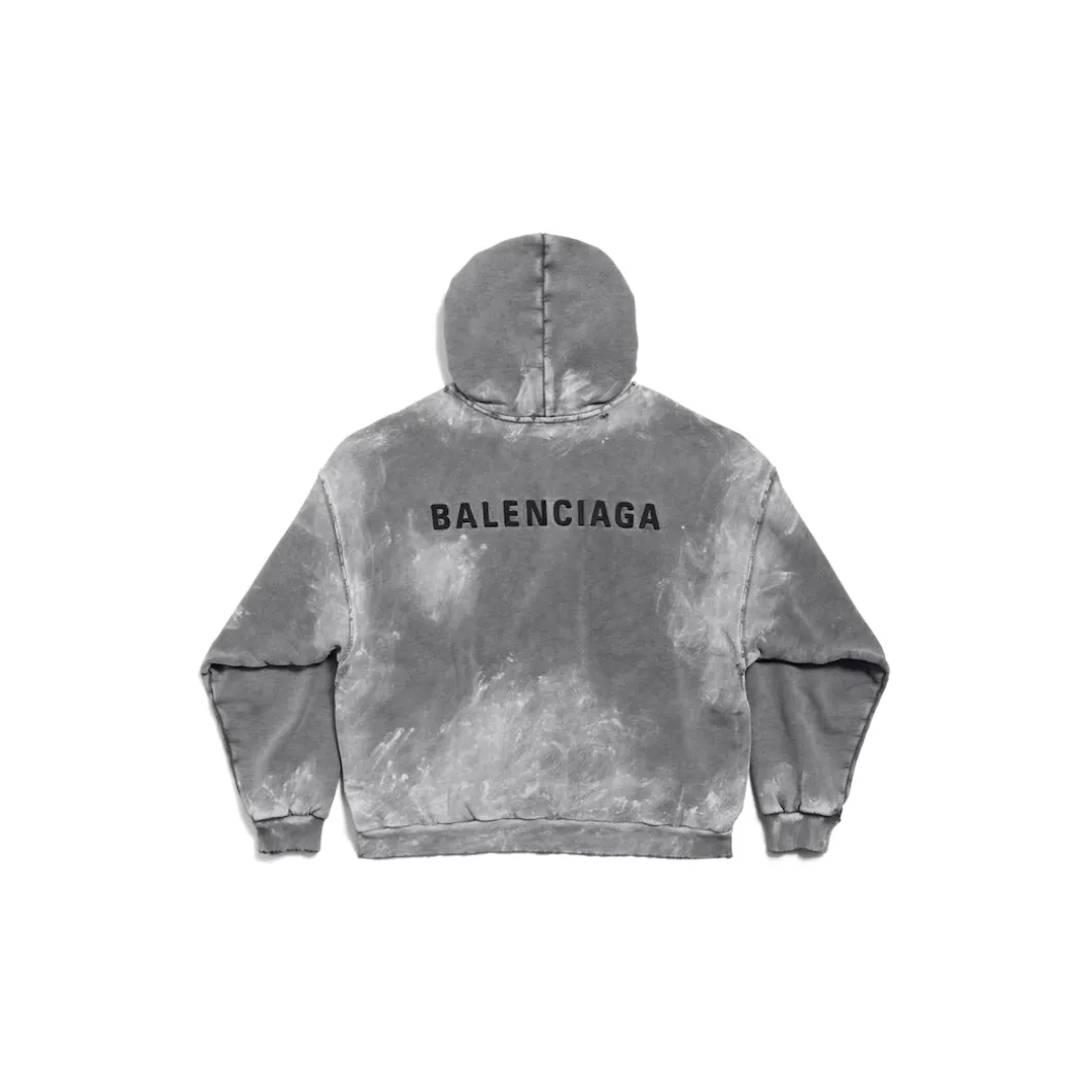 Men's Balenciaga Back Hoodie Medium Fit in Grey