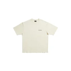 Men's Balenciaga Back T-shirt Medium Fit in Cream