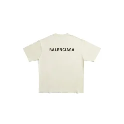 Men's Balenciaga Back T-shirt Medium Fit in Cream