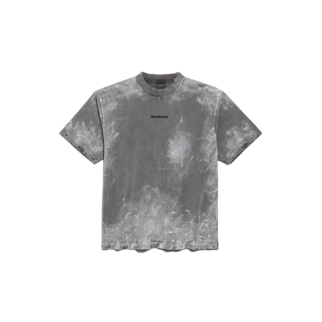 Men's Balenciaga Back T-shirt Medium Fit in Grey