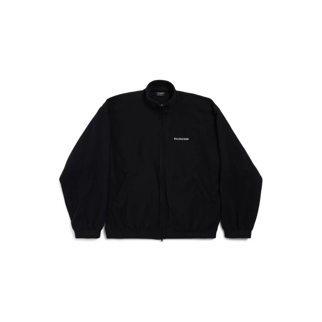 Men's Balenciaga Back Zip-up Jacket in Black/white