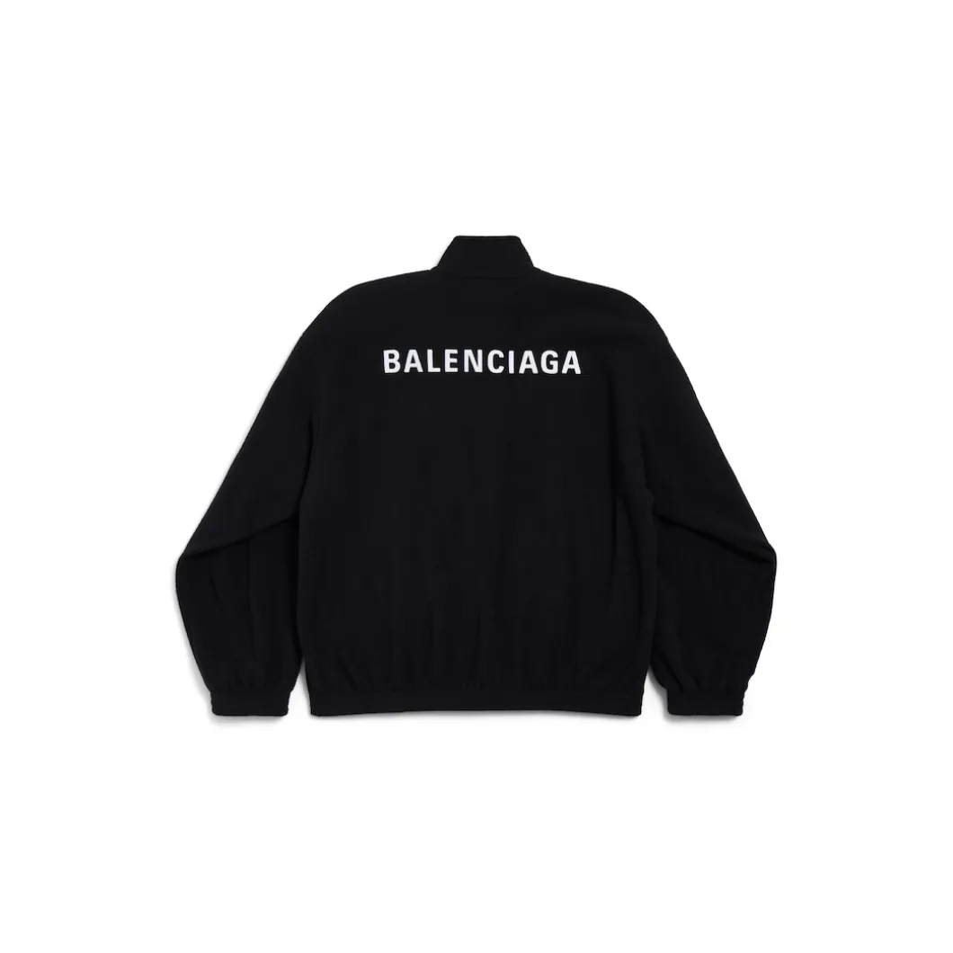 Men's Balenciaga Back Zip-up Jacket in Black/white