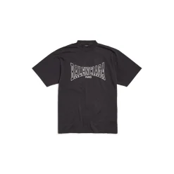 Men's Balenciaga Boxing T-shirt Medium Fit in Black Faded