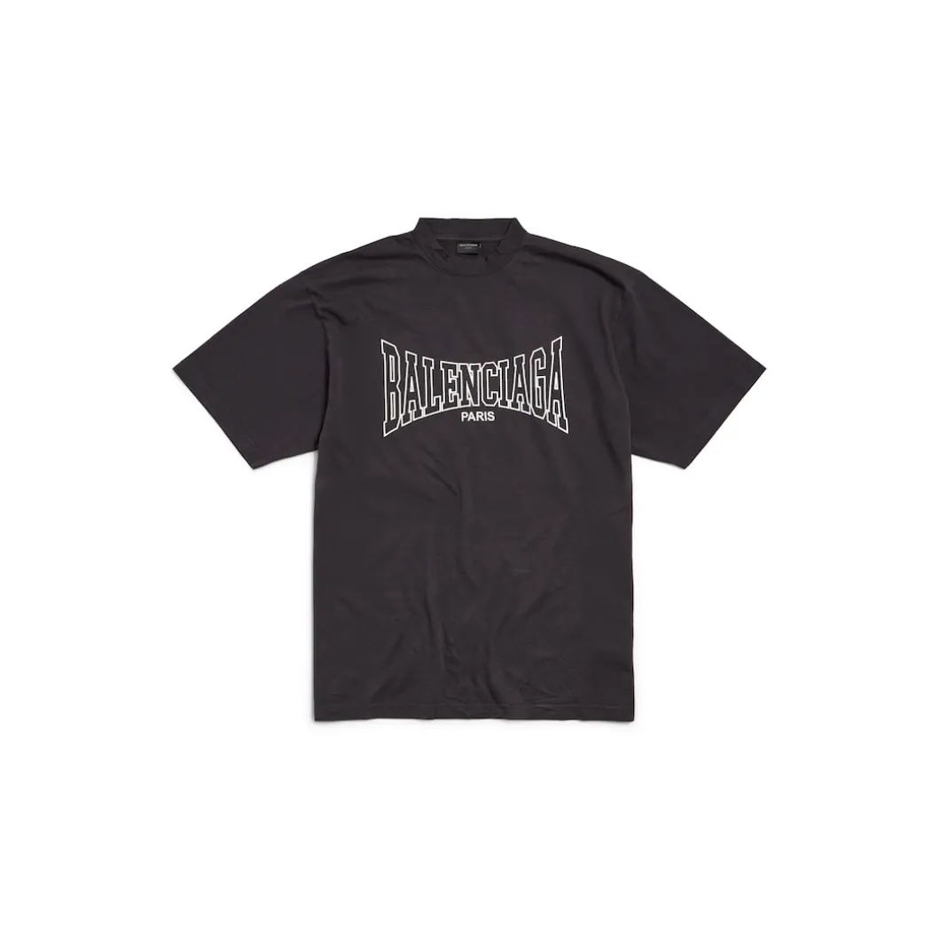 Men's Balenciaga Boxing T-shirt Medium Fit in Black Faded