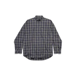 Men's Balenciaga Shirt Oversized in Dark Blue