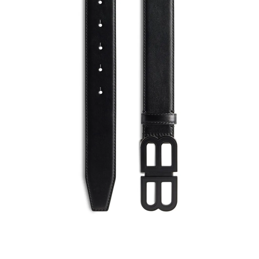 Men's Bb Hourglass Large Belt in Black
