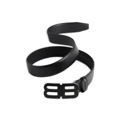 Men's Bb Hourglass Large Belt in Black