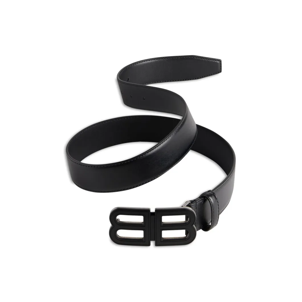 Men's Bb Hourglass Large Belt in Black