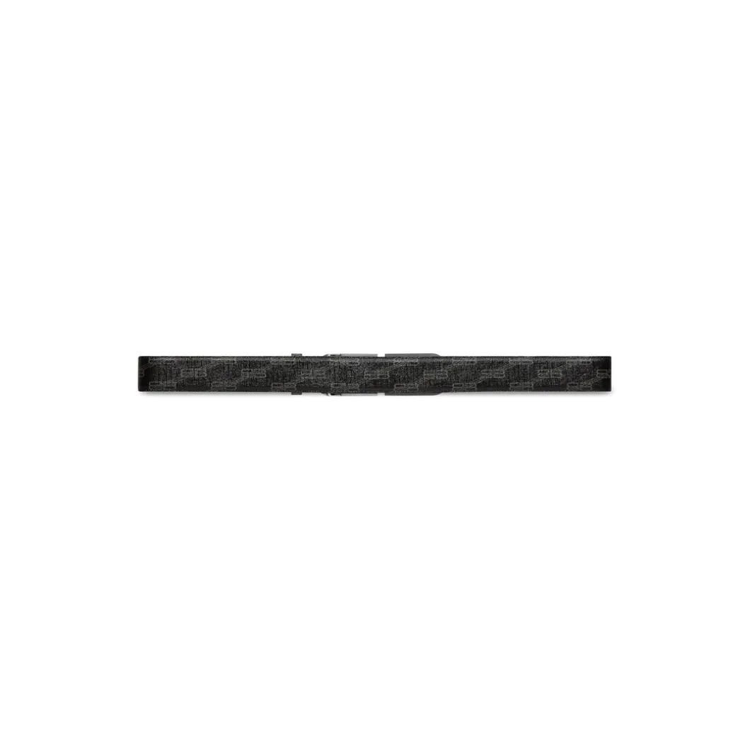 Men's Bb Signature Belt Bb Monogram Coated Canvas in Black