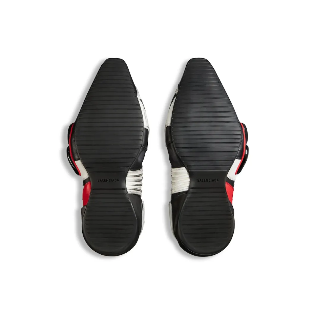 Men's Biker Boot in Red/white/black