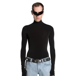 Men's Bottle Caps Belt in Black