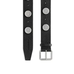 Men's Bottle Caps Belt  in Black