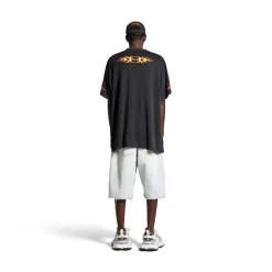 Men's Burning Unity T-shirt Oversized in Black