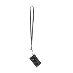 Men's Car Card Case On Keychain Dirty Effect in Black