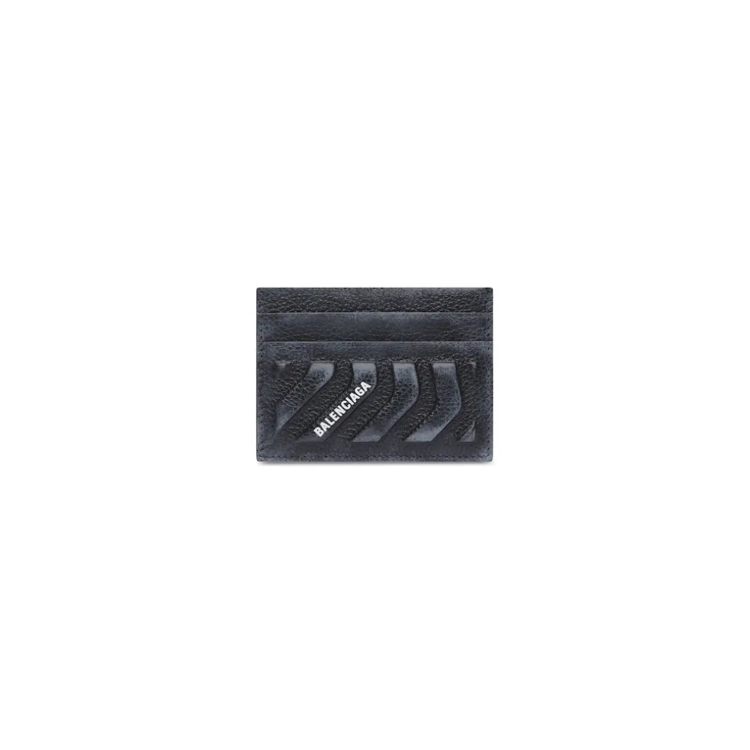 Men's Car Card Holder Dirty Effect in Black