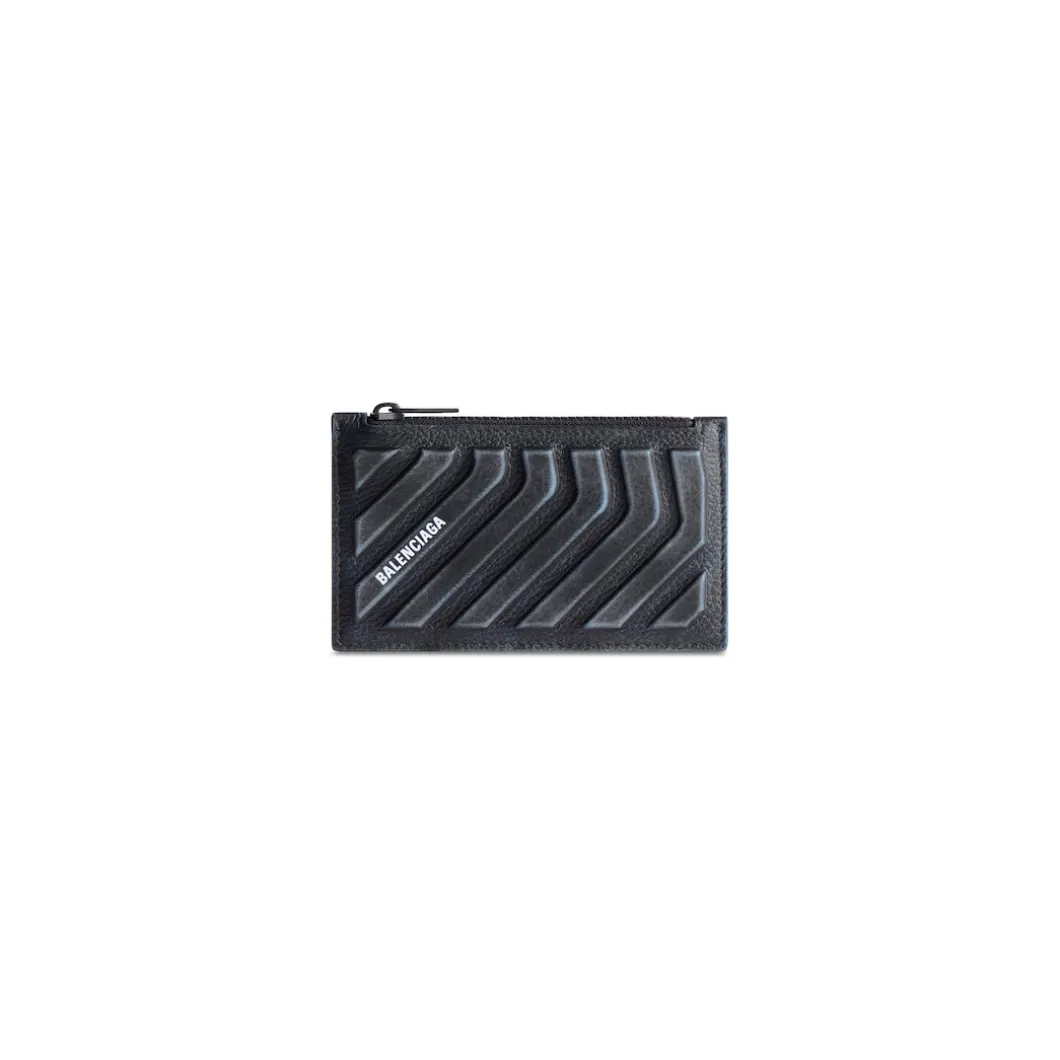 Men's Car Long Coin And Card Holder Dirty Effect in Black
