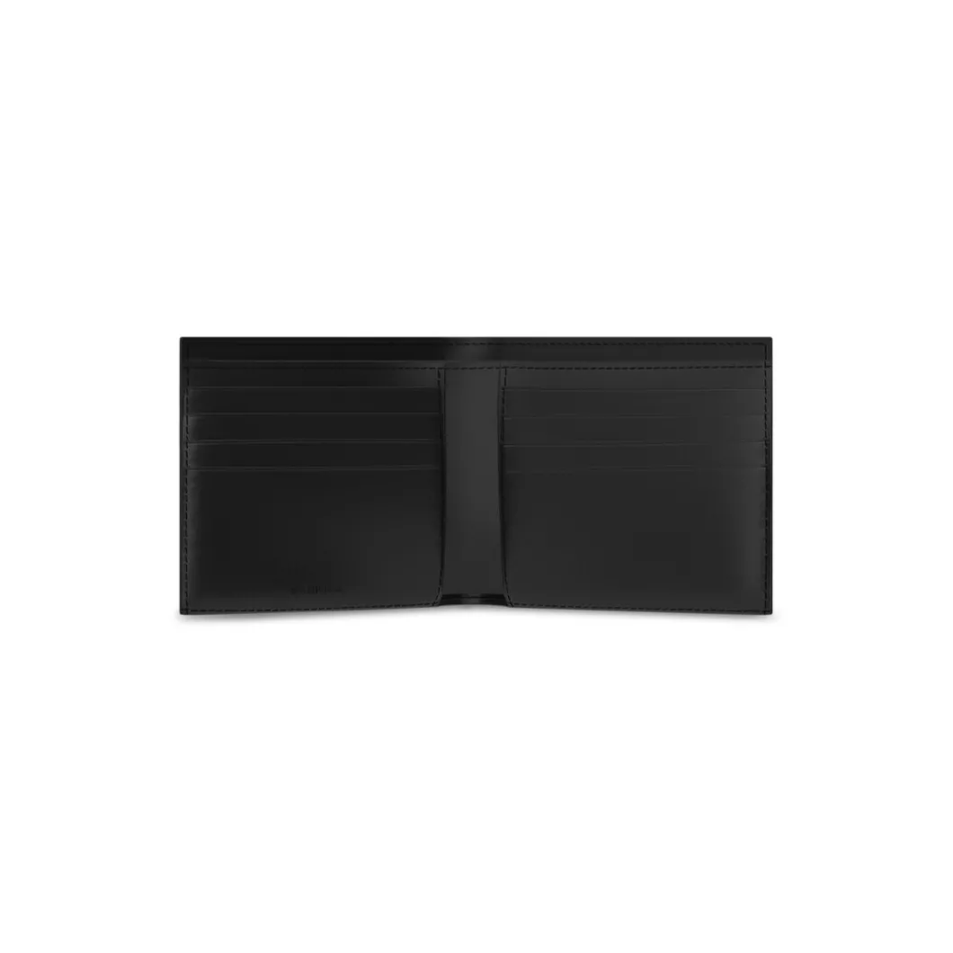 Men's Car Square Folded Wallet in Black