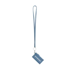 Men's Cash Card Case On Keychain in Blue