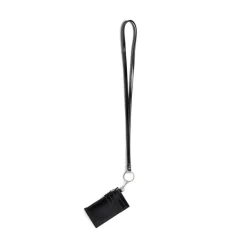 Men's Cash Card Case On Keychain Box in Black/white