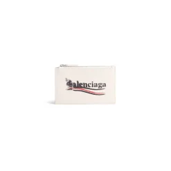 Men's Cash Large Long Coin And Card Holder in Light Beige