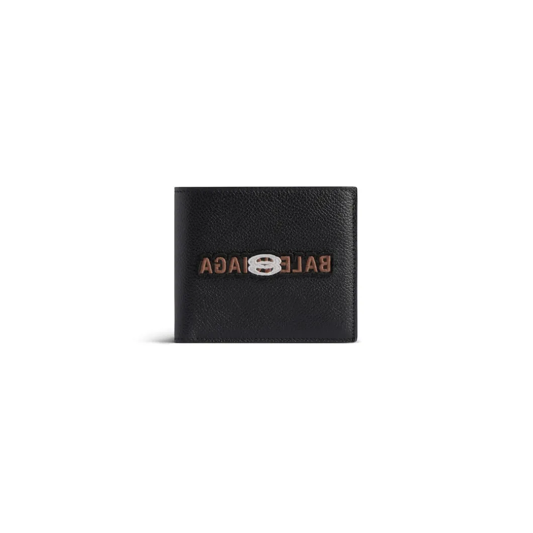 Men's Cash Square Folded Wallet in Black