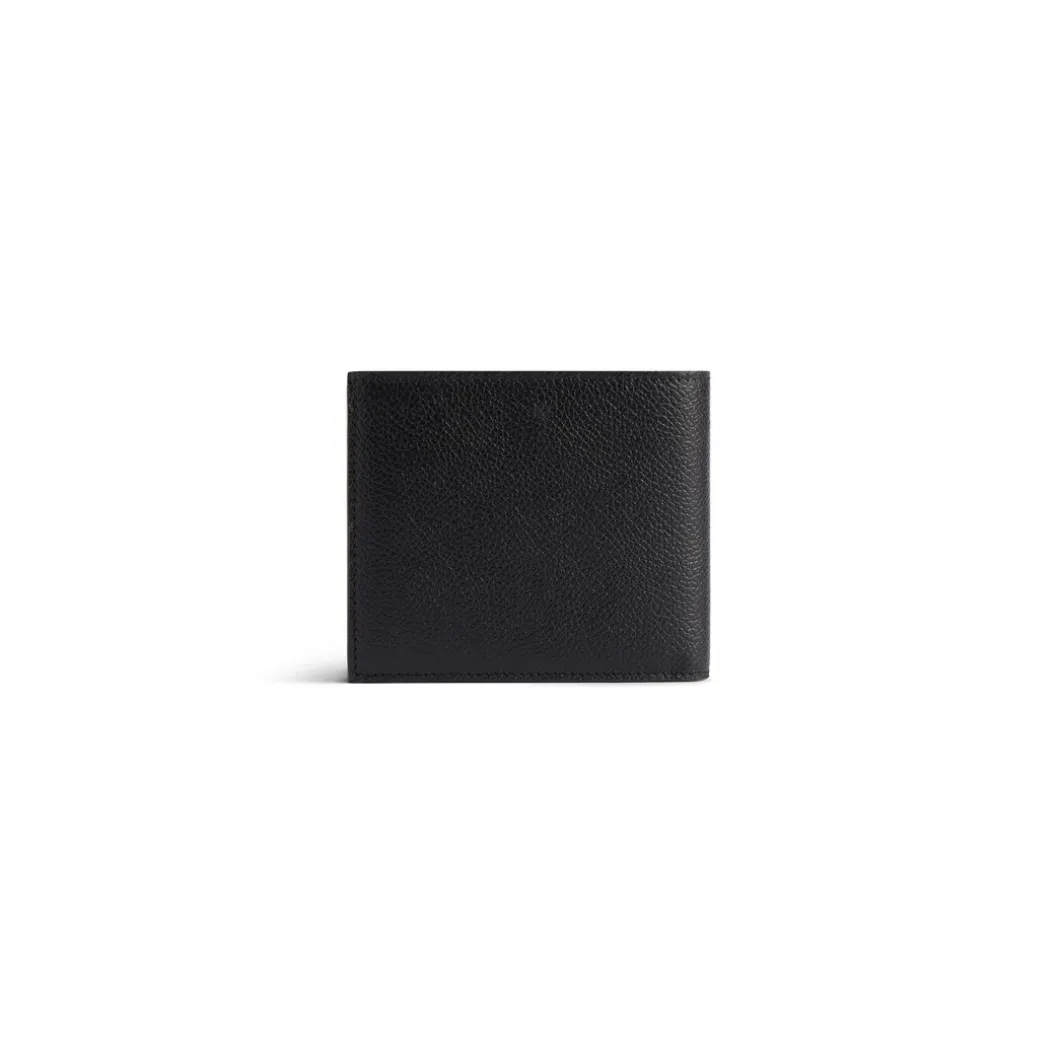 Men's Cash Square Folded Wallet in Black