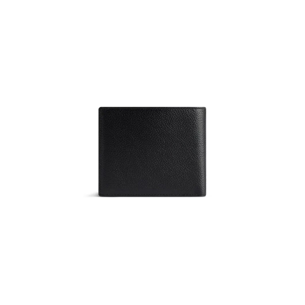 Men's Cash Square Folded Wallet in Black