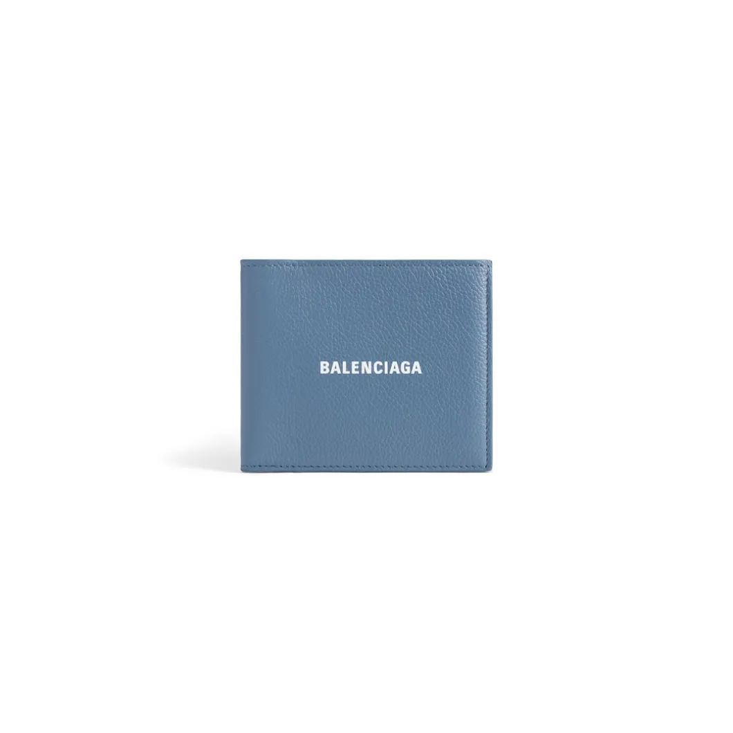 Men's Cash Square Folded Wallet in Blue