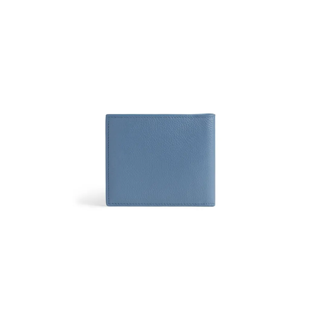 Men's Cash Square Folded Wallet in Blue