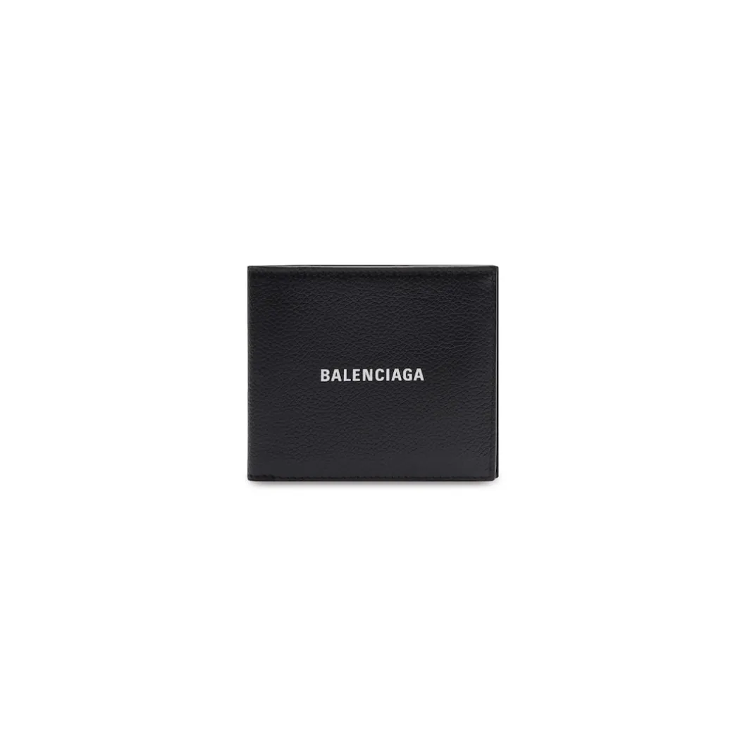 Men's Cash Square Folded Wallet in Black/white