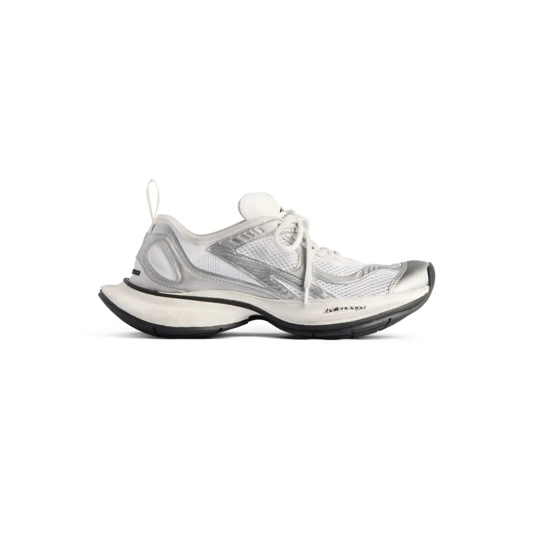Men's Circuit Sneaker in White/silver