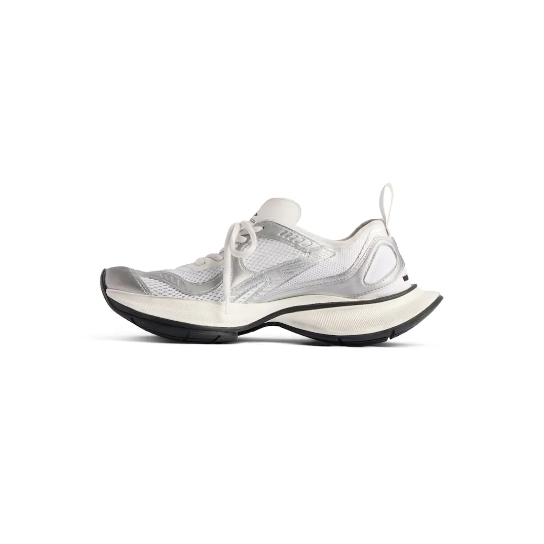 Men's Circuit Sneaker in White/silver