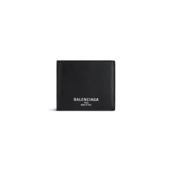 Men's Credit Square Folded Wallet  in Black