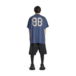 Men's Crypto T-shirt Oversized in Blue