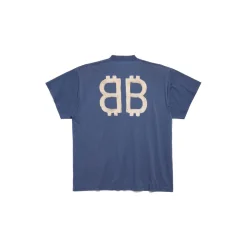 Men's Crypto T-shirt Oversized in Blue