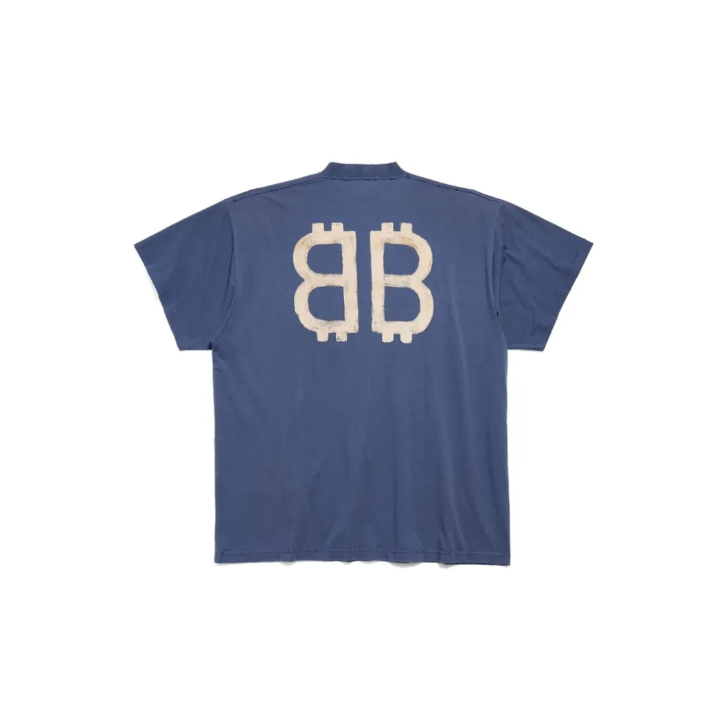 Men's Crypto T-shirt Oversized in Blue