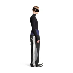 Men's Cut-up Tracksuit Pants in Black