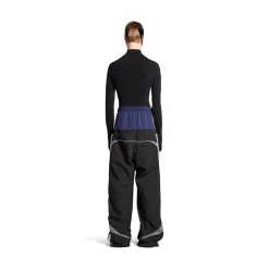 Men's Cut-up Tracksuit Pants in Black