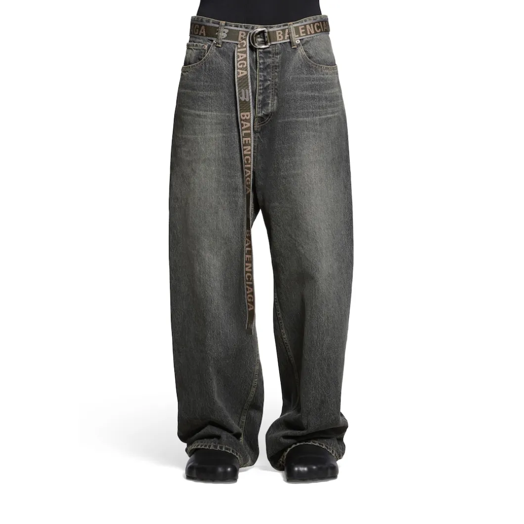 Men's D Ring Belt in Dark Green