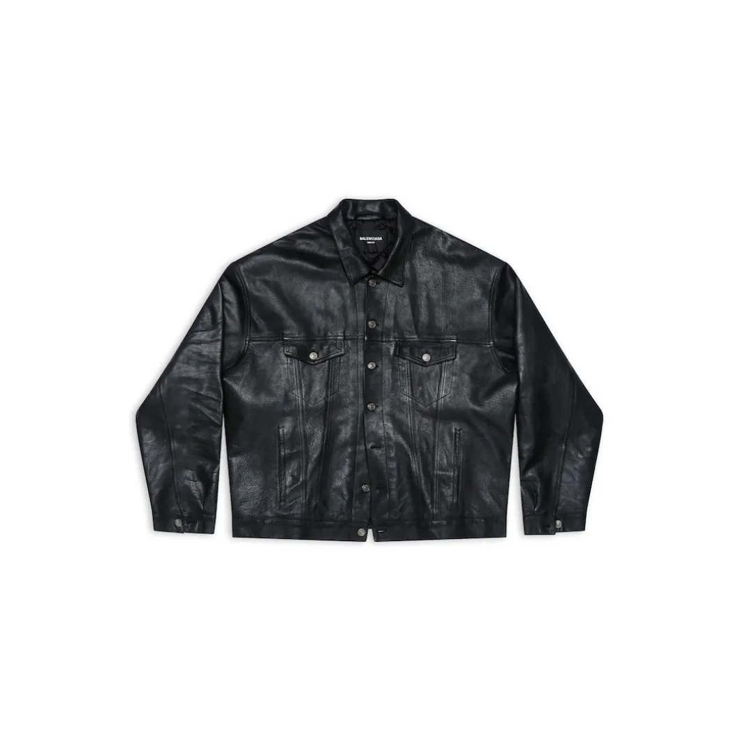Men's Denim Style Jacket in Black