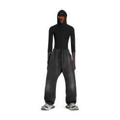 Men's Double Knee Pants in Black