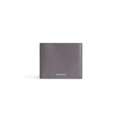 Men's Embossed Monogram Square Folded Wallet Box in Dark Grey