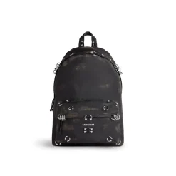 Men's Explorer Backpack With Piercings in Black