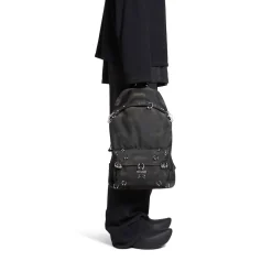 Men's Explorer Backpack With Piercings in Black