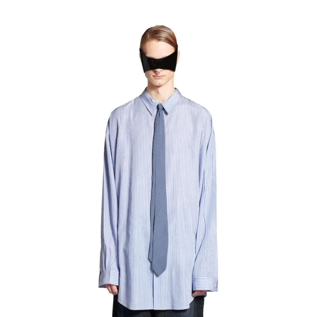 Men's Fluid Shirt in Blue/white